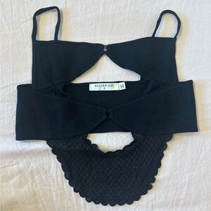 Bec and Bridge Black Veronica Boatneck Knit Top